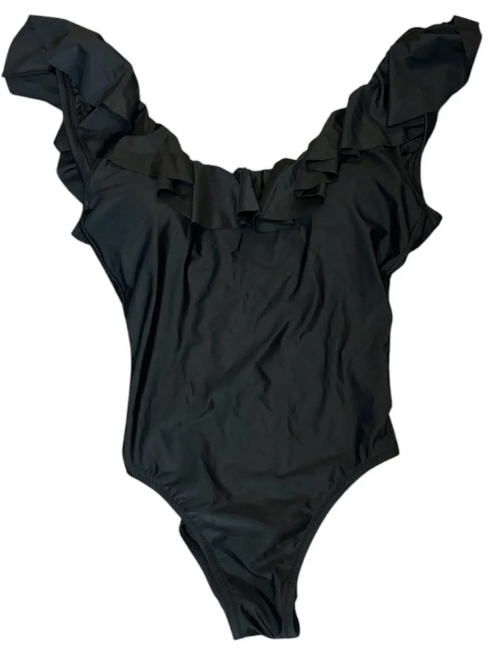 New J Crew Ruffle Scoopback One Piece Swimsuit 10 - Picture 3 of 5